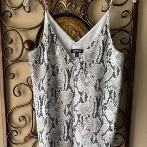 Express Snakeskin print V Neck Cami